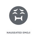Nauseated emoji icon from Emoji collection. Royalty Free Stock Photo
