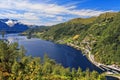 Naustdal summer landscape in Norway Royalty Free Stock Photo