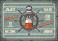 Nautical adventure flyer vintage colorful