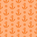 A nautical anchor seamless pattern.