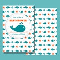 Nautical baby shower card Royalty Free Stock Photo