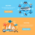 Nautical Banners Set Royalty Free Stock Photo