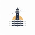 Nautical Beacon: Lighthouse Symbolizing Guidance and Safety