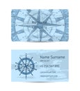 Nautical company business card layout