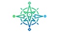 Nautical Compass Direction Vector Icon, vector design Generative AI Royalty Free Stock Photo