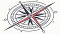 Nautical Compass Rose Navigation Symbol Vector Design Generative AI Royalty Free Stock Photo