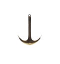 nautical copper anchor isolated on white Royalty Free Stock Photo