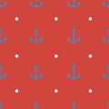 Nautical elements patchwork pattern