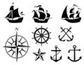 Nautical Elements Vector Royalty Free Stock Photo