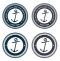 Nautical emblem with anchor