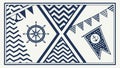 Nautical flags, representing maritime signals and seafaring. Vector Design, Generative AI