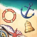 Nautical illustrations set.