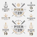 Nautical Label Anchor No 19 set 01