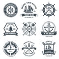 Nautical Label Black Royalty Free Stock Photo