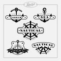 Nautical label set Royalty Free Stock Photo