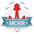 Nautical logo, emblem, label template