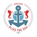 Nautical logo, emblem, label template