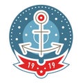 Nautical logo, emblem, label template