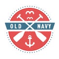 Nautical logo, emblem, label template