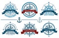 Nautical logos set