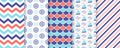 Nautical, marine seamless pattern. Vector illustration. Sea backgrounds