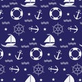 Nautical or marine seamless patterns background, Nautical Pattern Vector Art,icon & Graphics Royalty Free Stock Photo