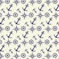 Nautical or marine seamless patterns background, Nautical Pattern Vector Art,icon & Graphics Royalty Free Stock Photo