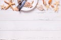 Nautical or marine  table setting Royalty Free Stock Photo