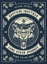 Nautical and marine vintage template