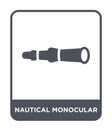 nautical monocular icon in trendy design style. nautical monocular icon isolated on white background. nautical monocular vector