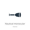 Nautical monocular icon vector. Trendy flat nautical monocular icon from nautical collection isolated on white background. Vector