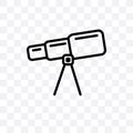 Nautical Monocular vector linear icon isolated on transparent background, Nautical Monocular transparency concept can be used for