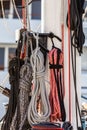 Nautical mooring ropes Royalty Free Stock Photo