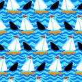 nautical pattern with boats