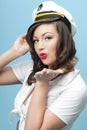 Nautical Pinup Girl Royalty Free Stock Photo