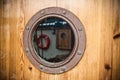 Nautical porthole, close-up Royalty Free Stock Photo