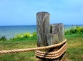 Nautical Posts Wrapped in Ropes Royalty Free Stock Photo