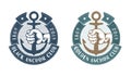 Nautical retro logo Royalty Free Stock Photo