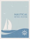 Nautical retro poster.