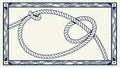 Nautical Rope Knot Frame Design Element, vector design Generative AI Royalty Free Stock Photo