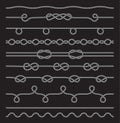 Nautical rope and knot vector
