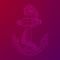 Nautical sea ship anchor vector Royalty Free Stock Photo