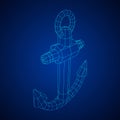 Nautical sea ship anchor vector Royalty Free Stock Photo