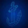 Nautical sea ship anchor vector Royalty Free Stock Photo