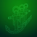 Nautical sea ship anchor vector Royalty Free Stock Photo