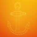 Nautical sea ship anchor vector Royalty Free Stock Photo