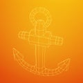 Nautical sea ship anchor vector Royalty Free Stock Photo