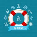 Nautical Sea Yachting Concept. Vector