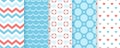 Nautical seamless pattern. Vector illustration. Marine sea backgrounds Royalty Free Stock Photo