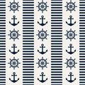 Nautical seamless pattern. Vector illustration.